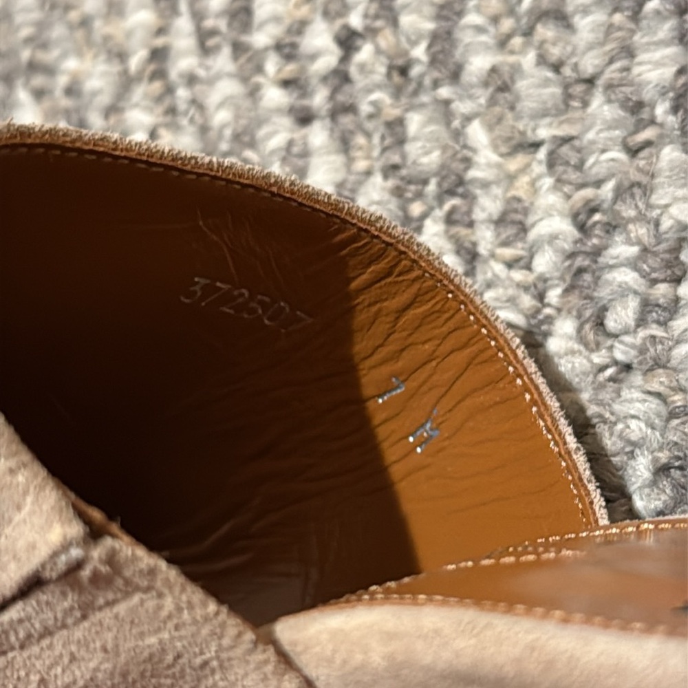 Aquatalia Suede Open-Toe Mules in Beige - Picture 5 of 7